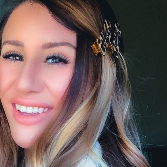 Leopard Hair Clips Women Fashion Gold Pin Set NWT - Picture 2 of 2